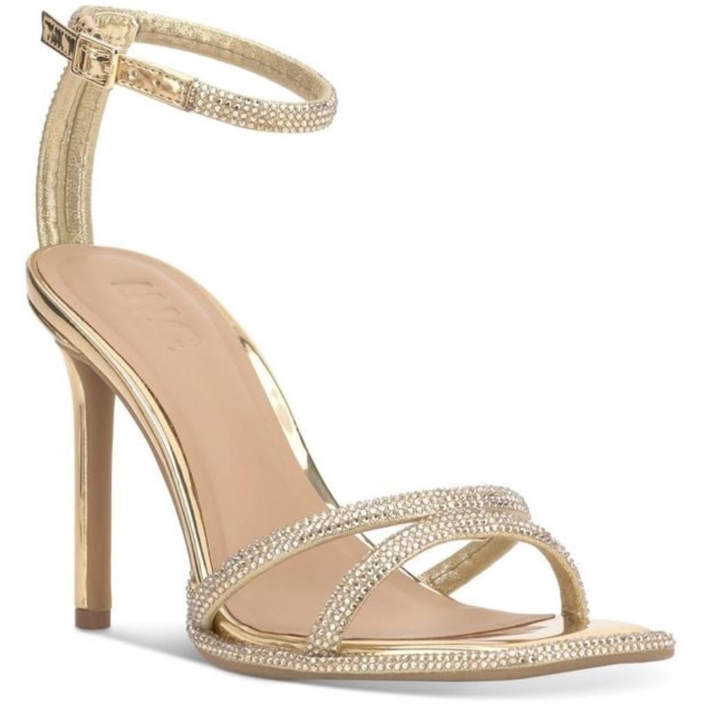 LAST CHANCE! Elegant Gold Sparkly Tahara Women's Heels
